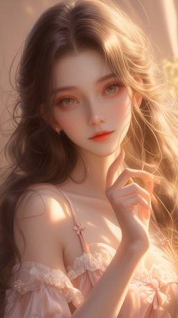 手机壁纸｜卷发大美女 - 炫图天下
