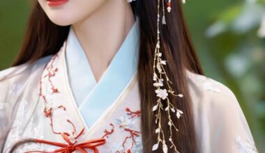 古风优雅女孩：中国传统汉服融合现代雪纺裙 - 炫图天下