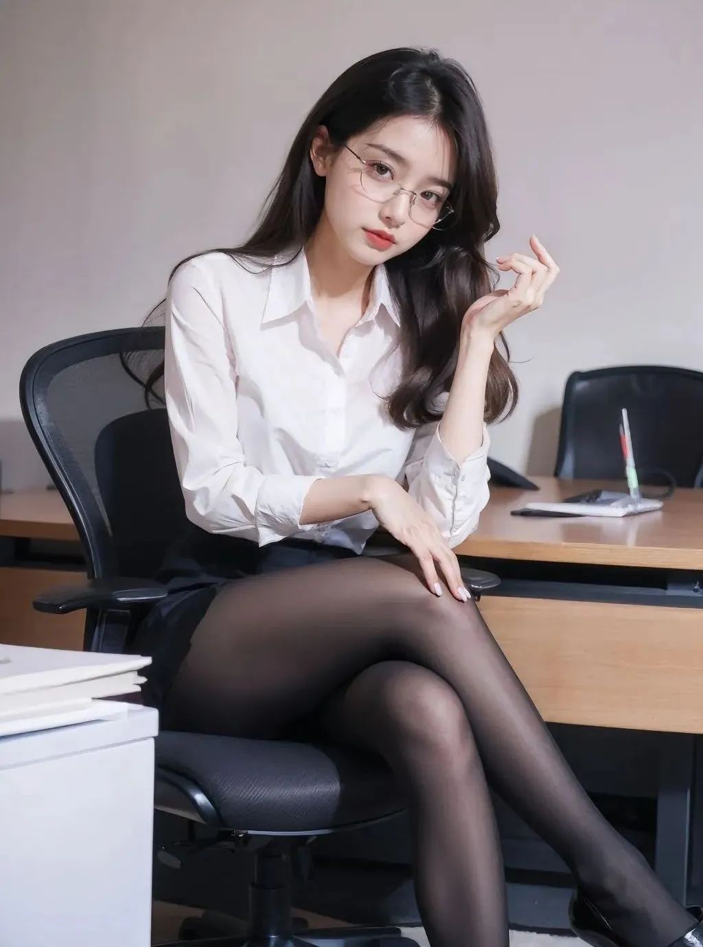 00后女秘书！黑丝大长腿，爱了爱了 - 炫图天下