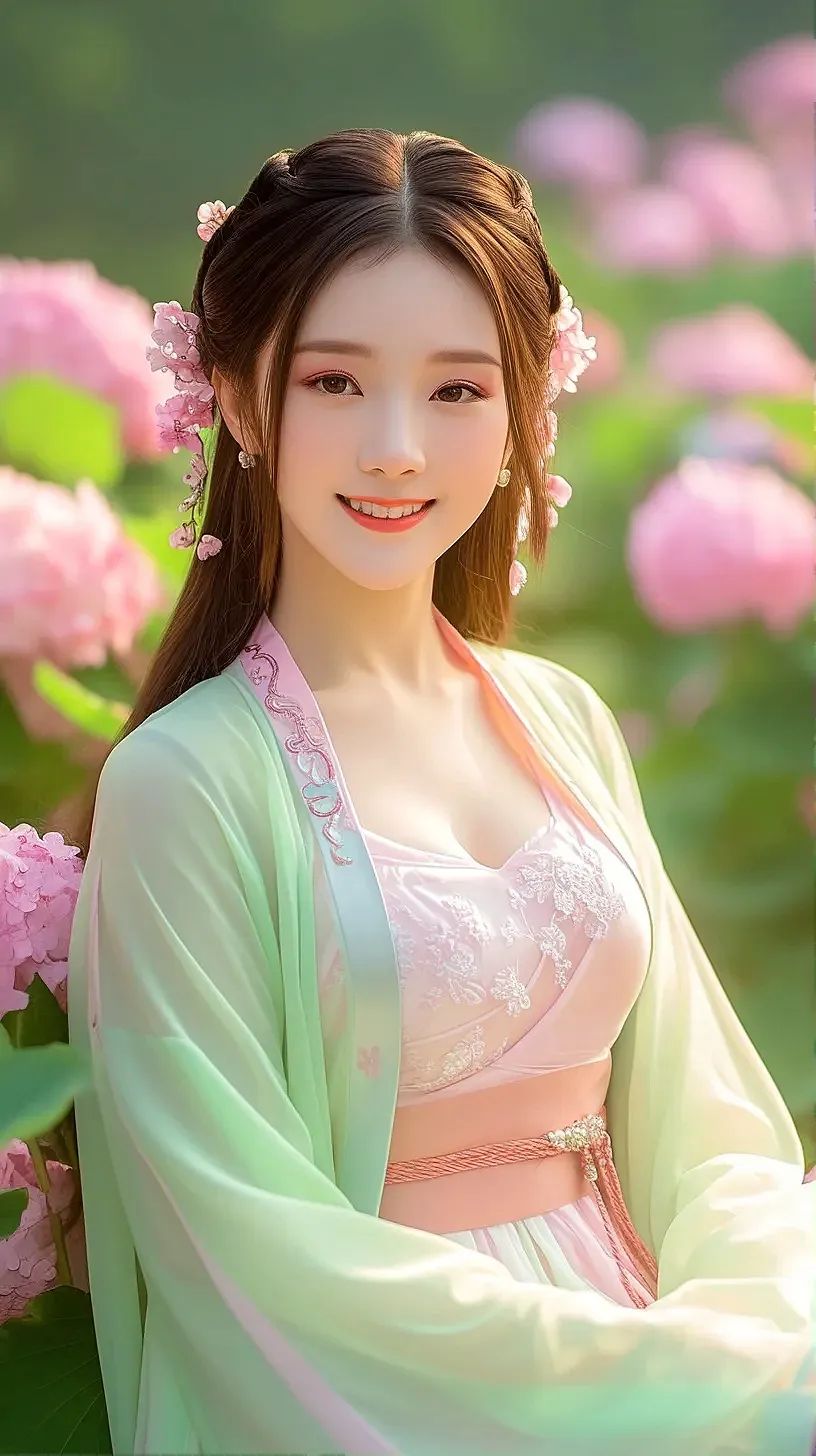 古风美女春日赏花壁纸 - 炫图天下