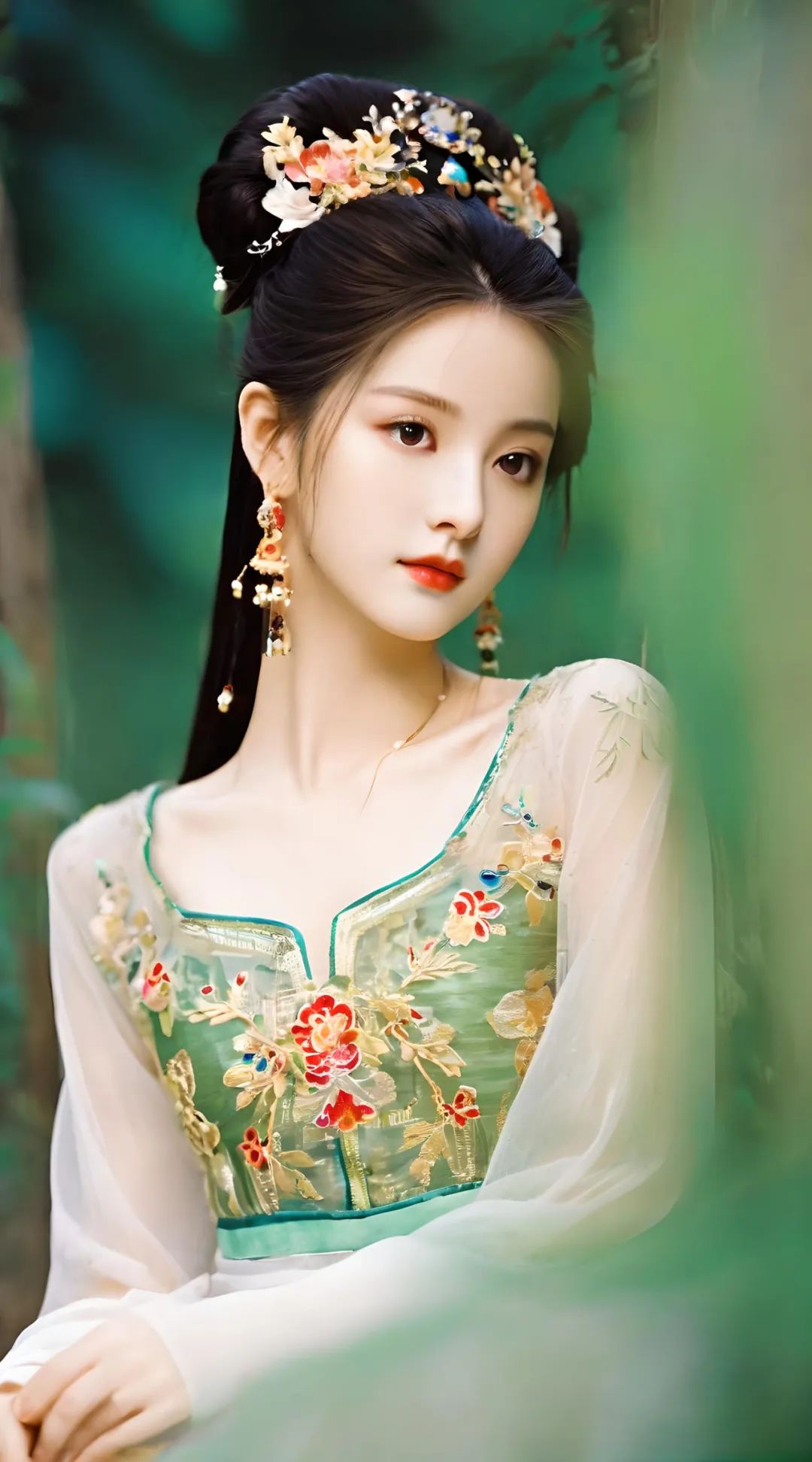 AI古风少女 | 汉服美女轻舞薄纱如梦如幻，容颜清纯靓丽如画如诗 - 炫图天下