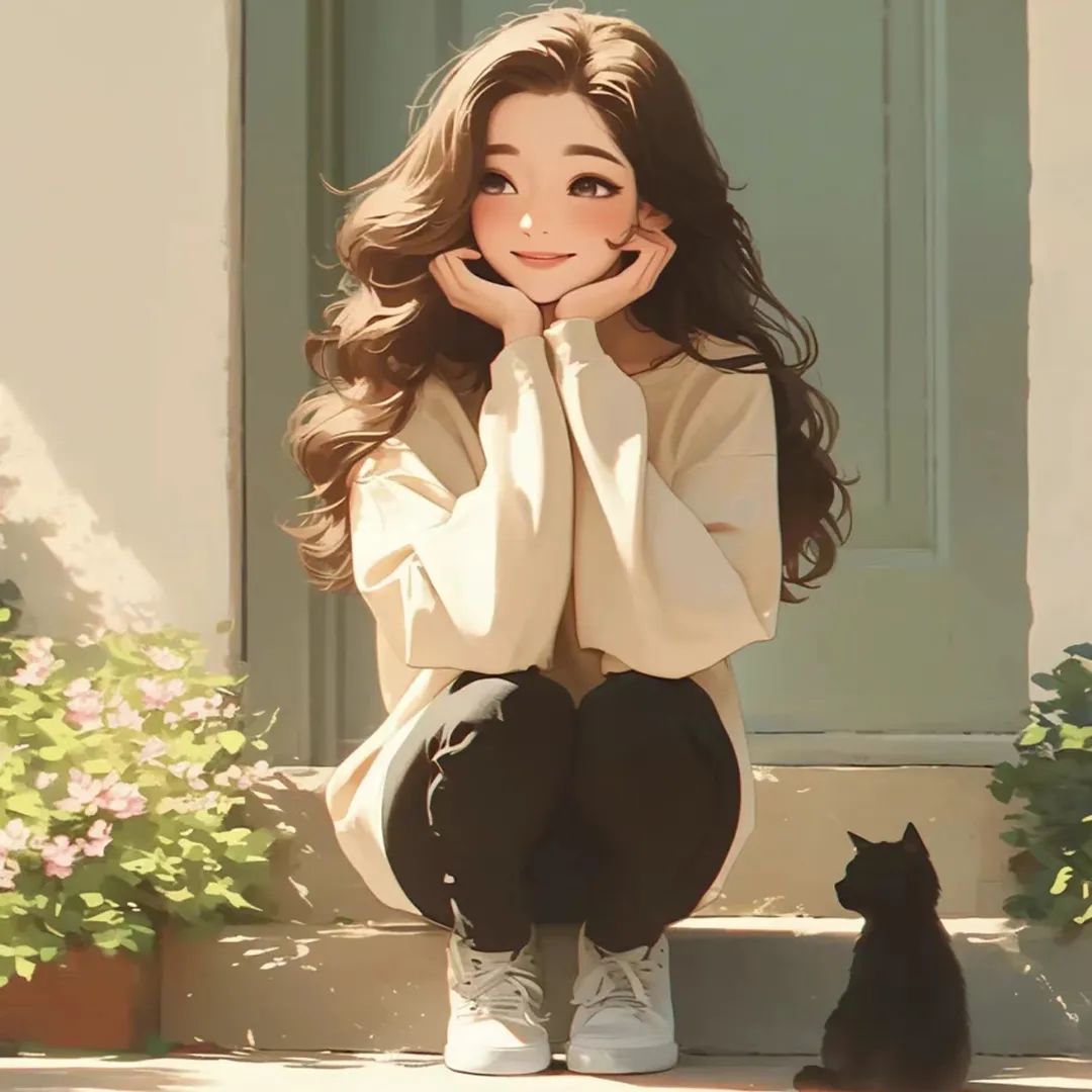 安逸悠闲女生头像 - 炫图天下