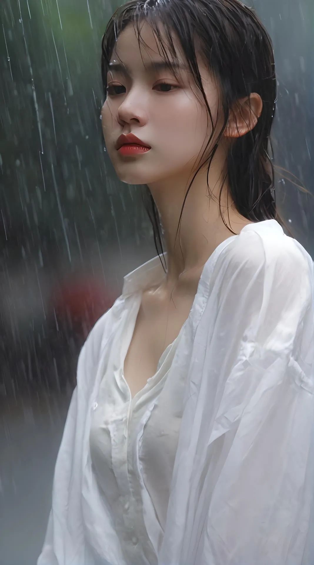 清纯系，雨中少女，：总有太多无奈，说不出口 - 炫图天下