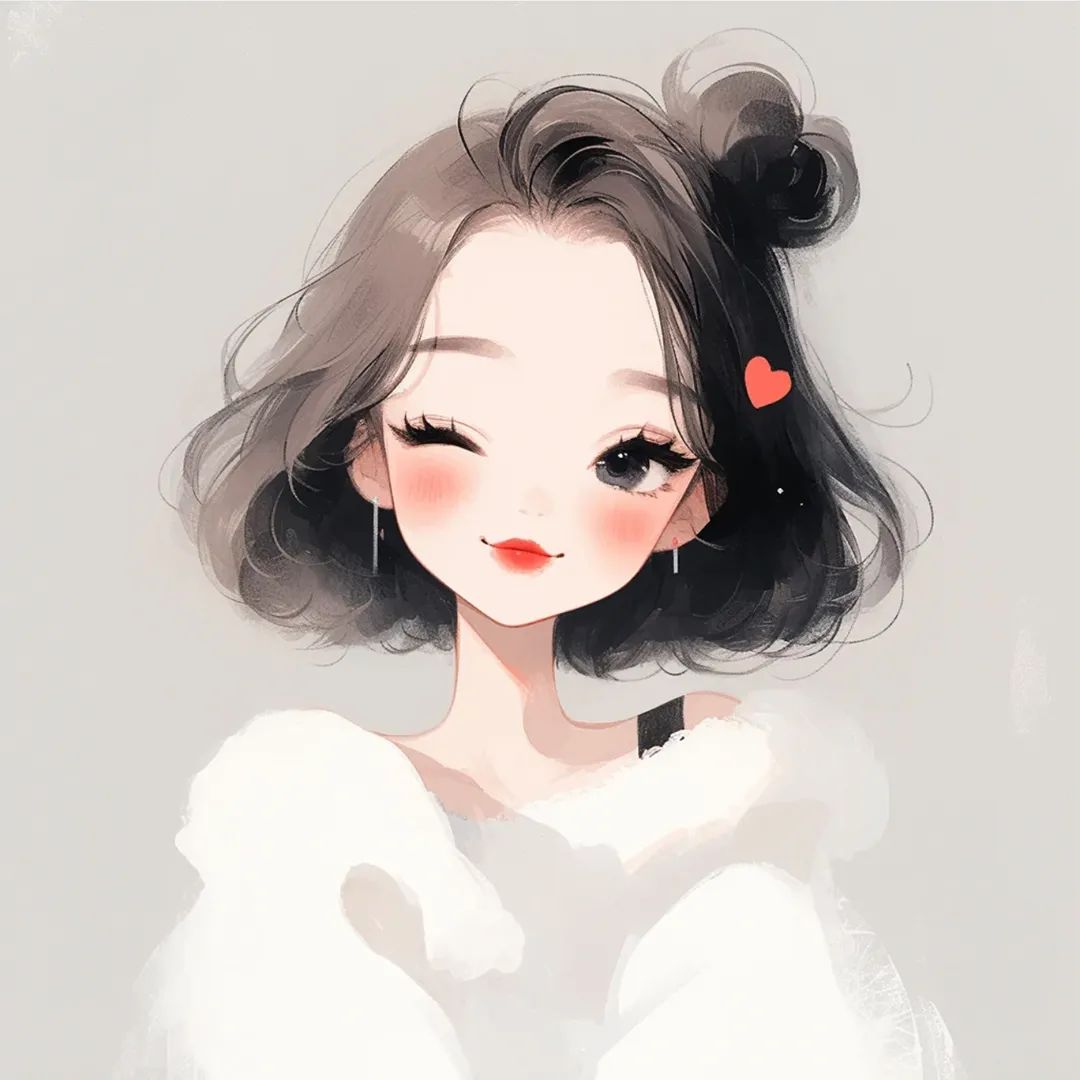 可爱短发小女生头像 - 炫图天下