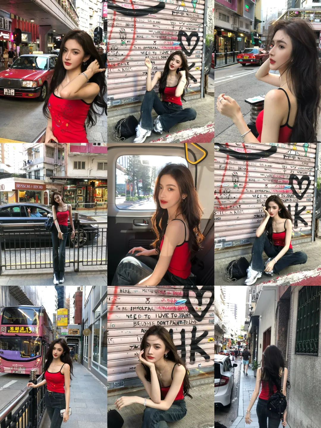 10个室外街景拍照姿势，动作越随意越出片，漂亮显瘦又显身材 - 炫图天下