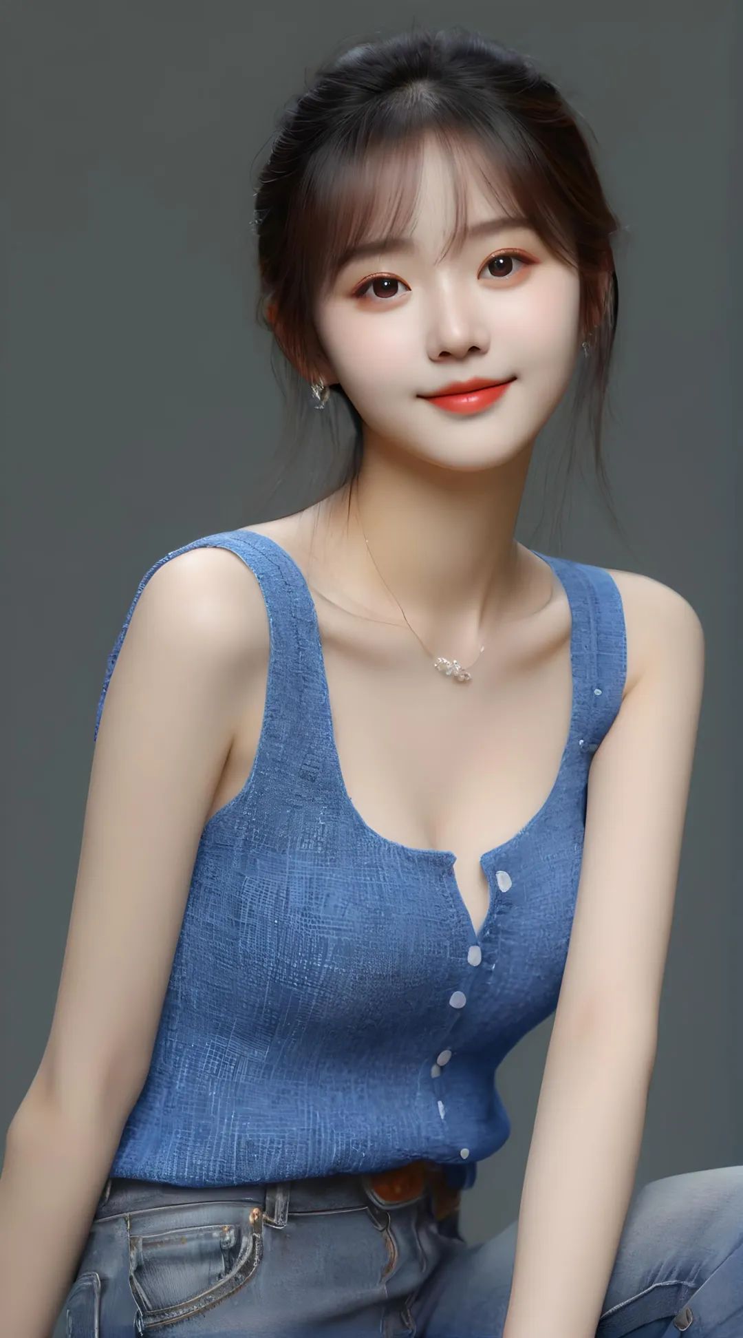 AI氧气美女 | 巧笑倩兮 美目盼兮：不能光说不练 - 炫图天下