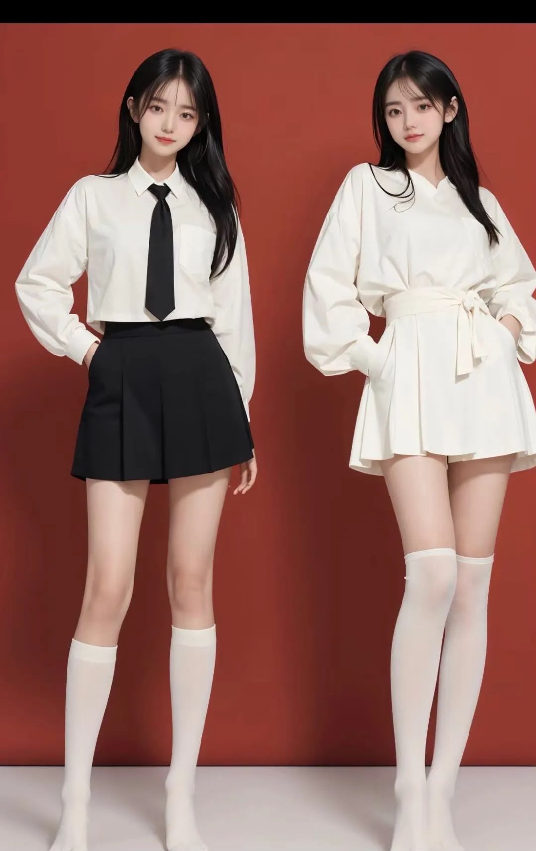 清纯少女姐妹花，jk制服：别轻易考验人性 - 炫图天下