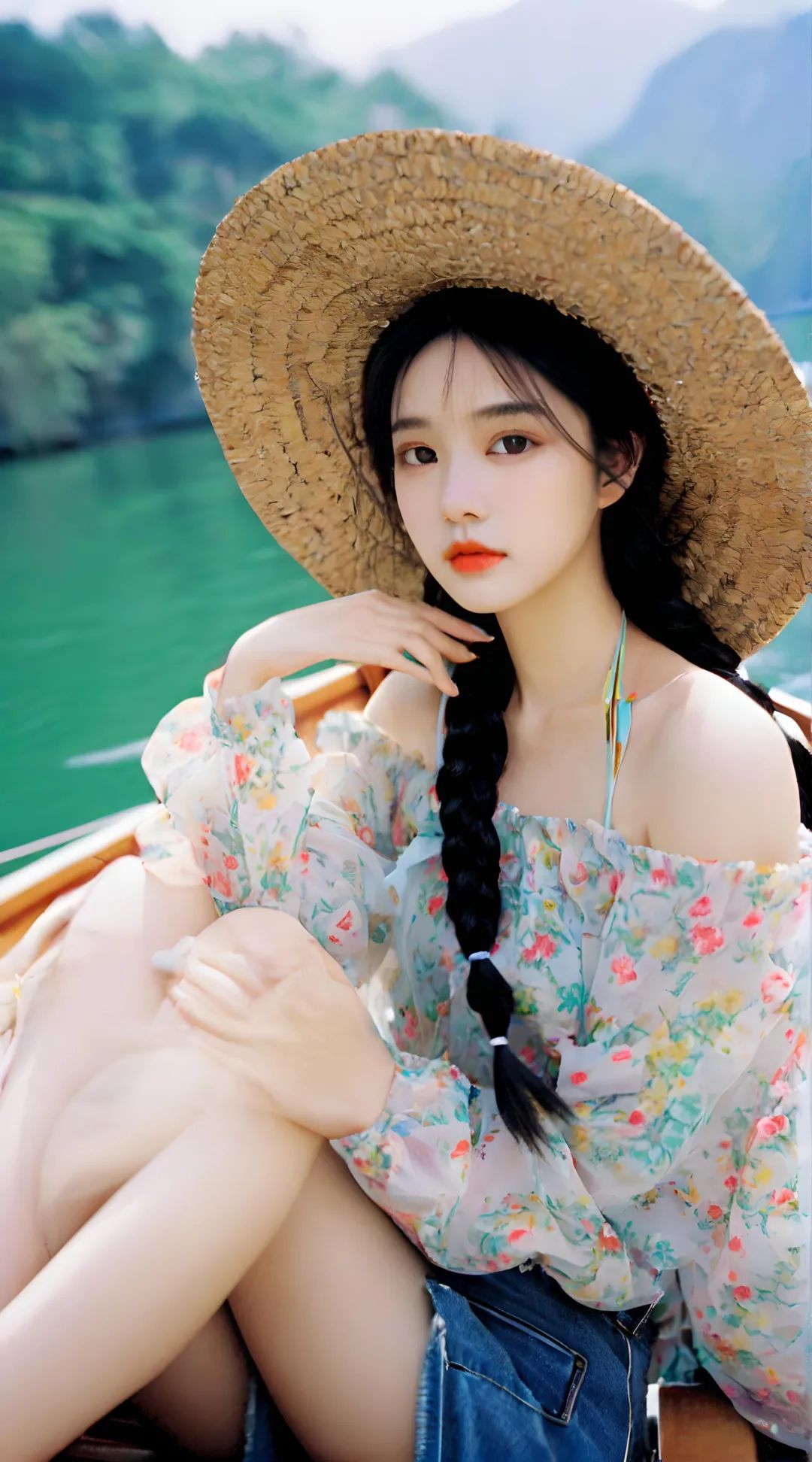AI美女 | 小渔村的纯美之花：打鱼姑娘少女感满满 - 炫图天下