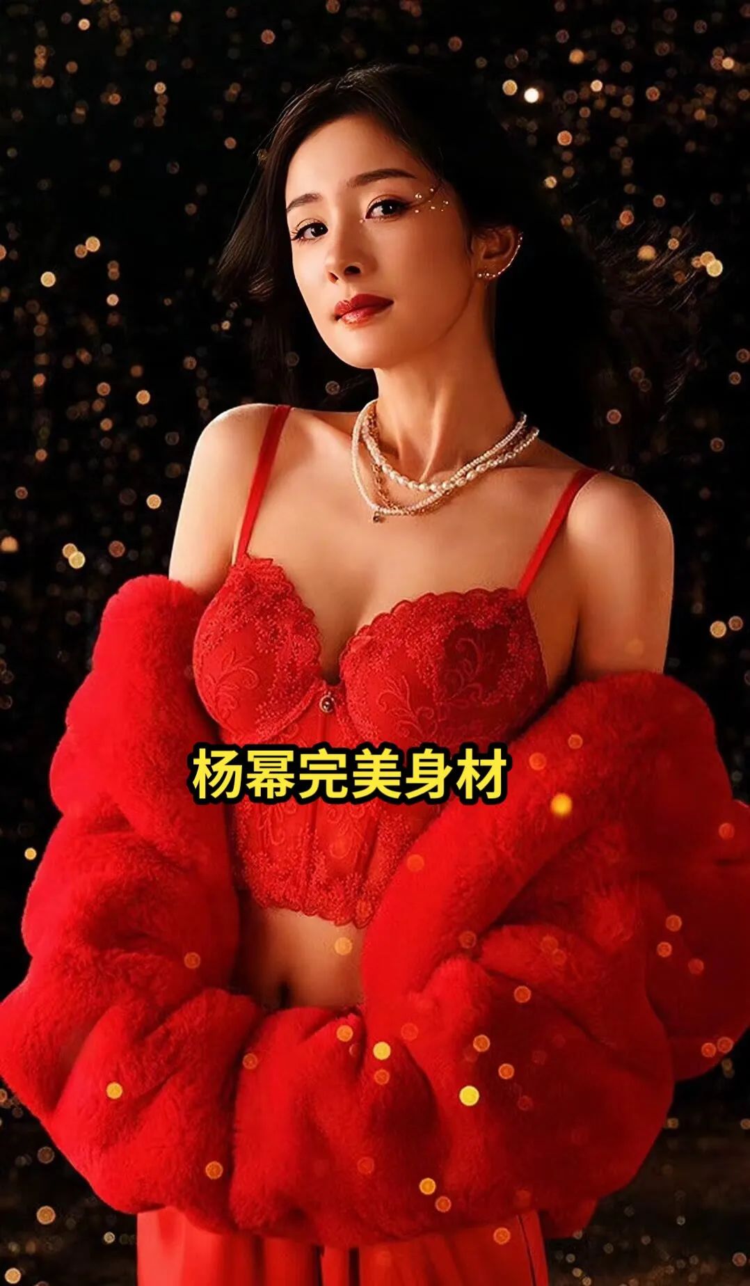壁纸｜红衣杨幂性感壁纸 - 炫图天下