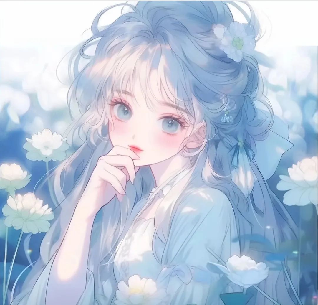 天蓝色唯美女生头像 - 炫图天下