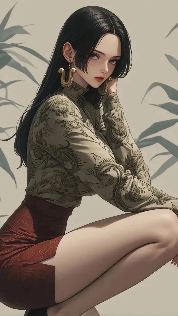 海贼王壁纸｜性感黑丝女帝 - 炫图天下