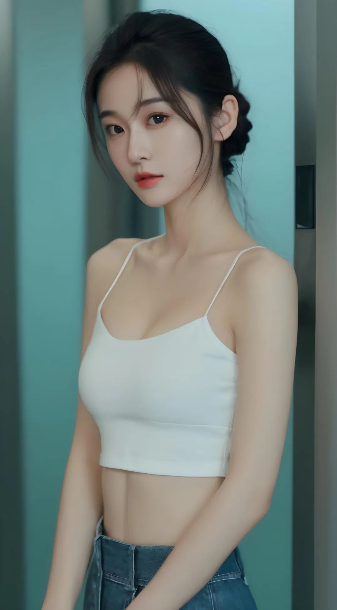 优雅美女：身材纤细而不失风韵 - 炫图天下
