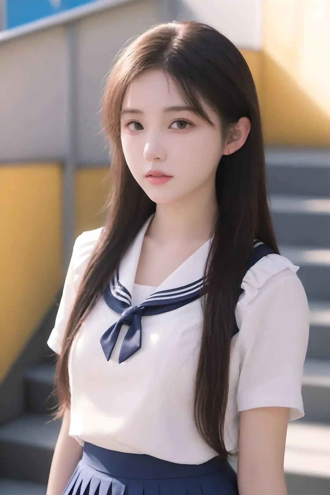 美图壁纸欣赏：校园风，jk制服 - 炫图天下