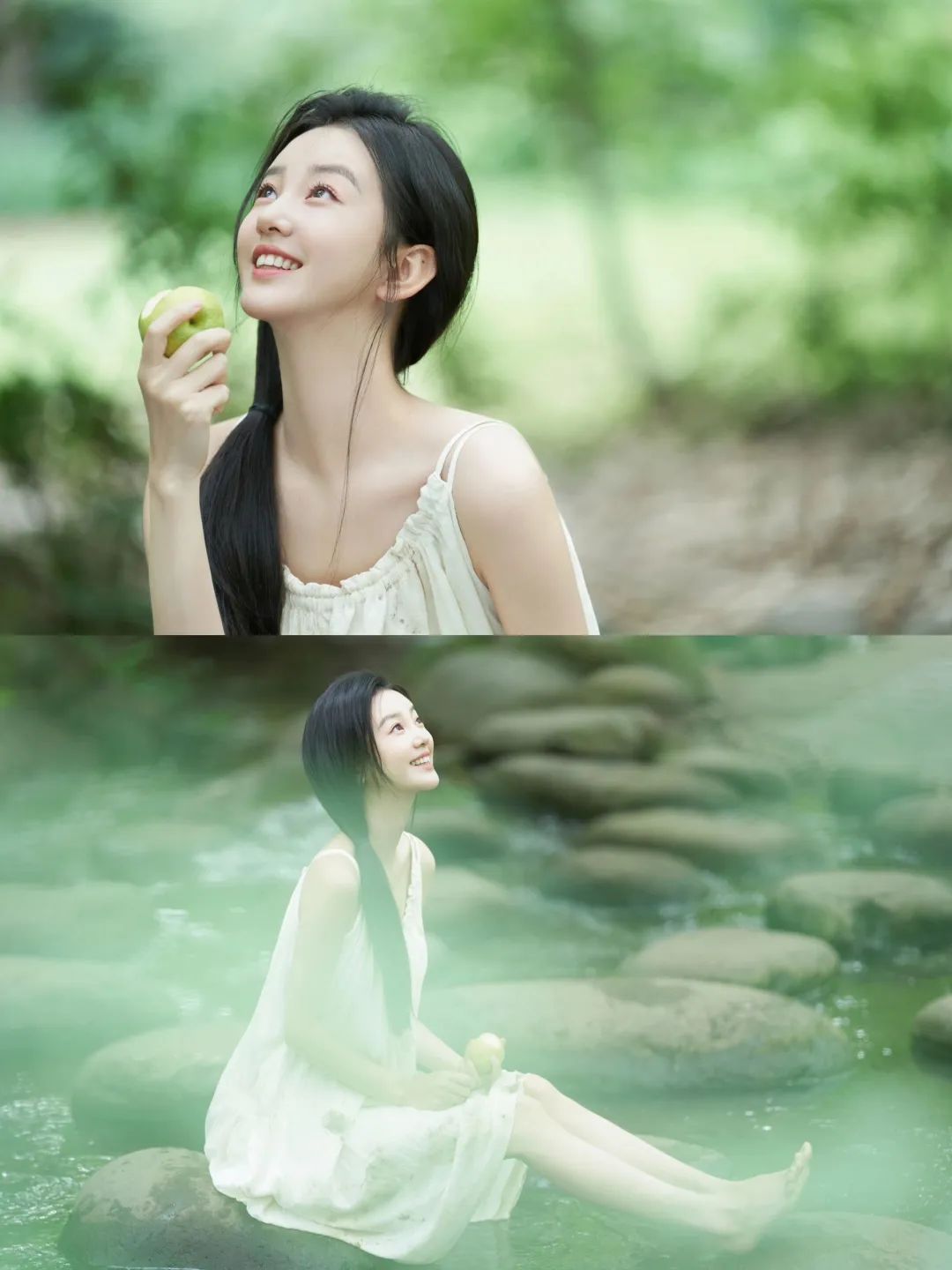 清纯甜美少女户外玩水摄影 - 炫图天下