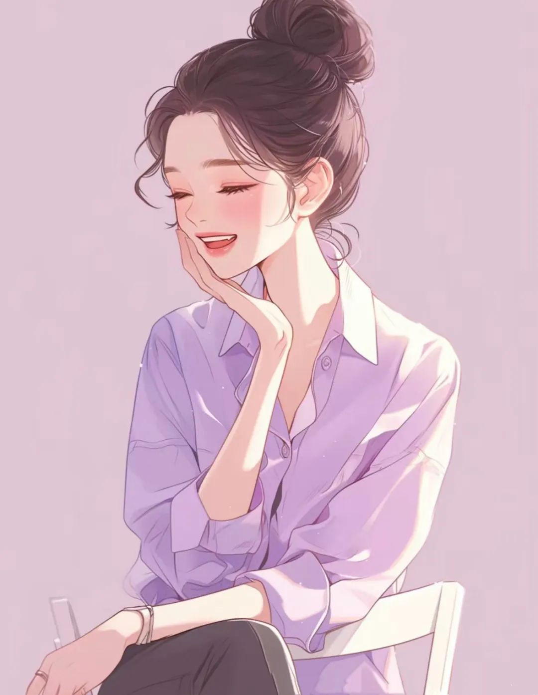 明媚优雅丸子头女生头像 - 炫图天下