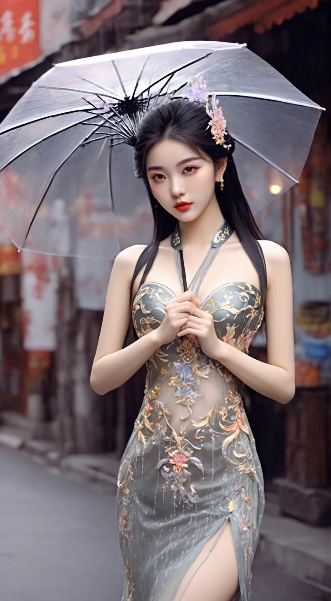 绝美爆屏！仙女般美女旗袍倩影，完美曲线尽显艺术巅峰，湿身魅力令人陶醉！ - 炫图天下