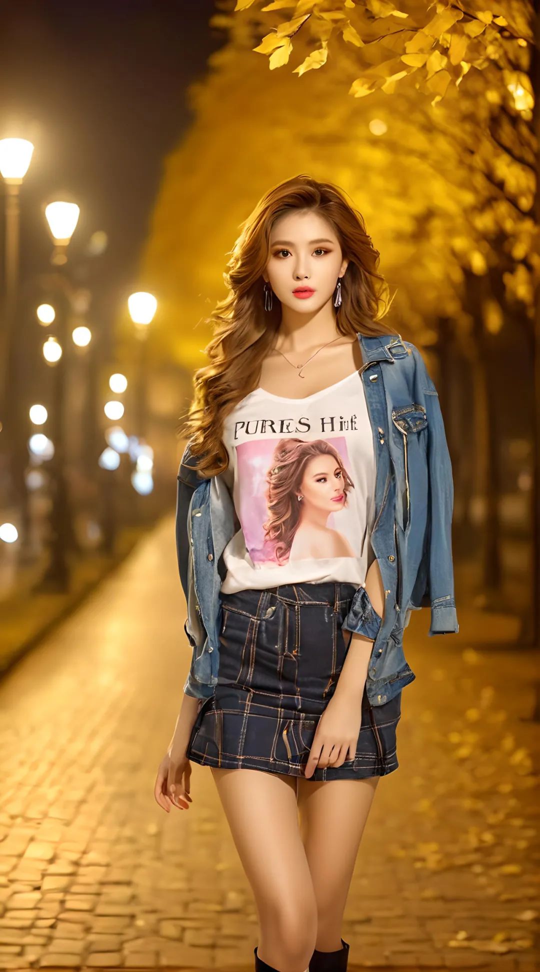 公园超短裙美女高清壁纸 - 炫图天下
