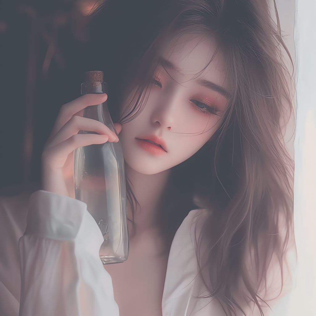 忧郁感满满的女生头像 - 炫图天下
