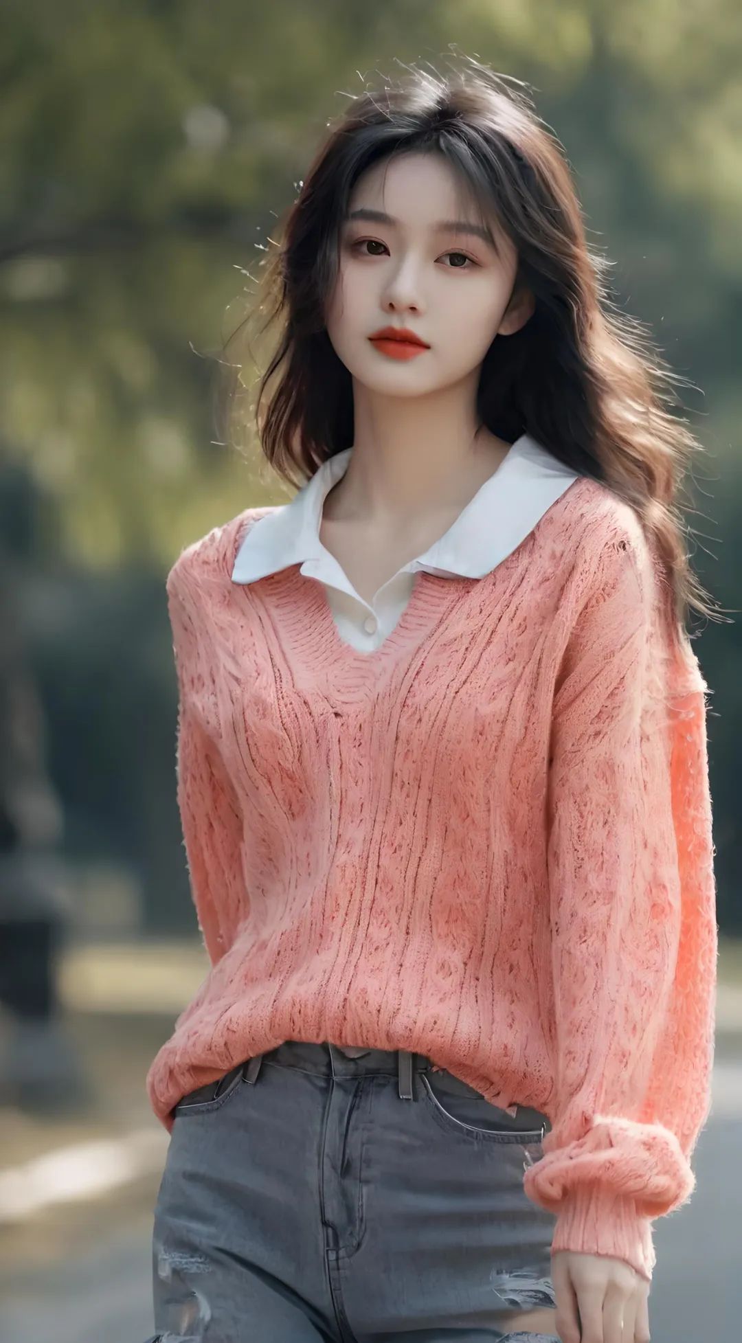 波浪卷发清纯美女 - 炫图天下