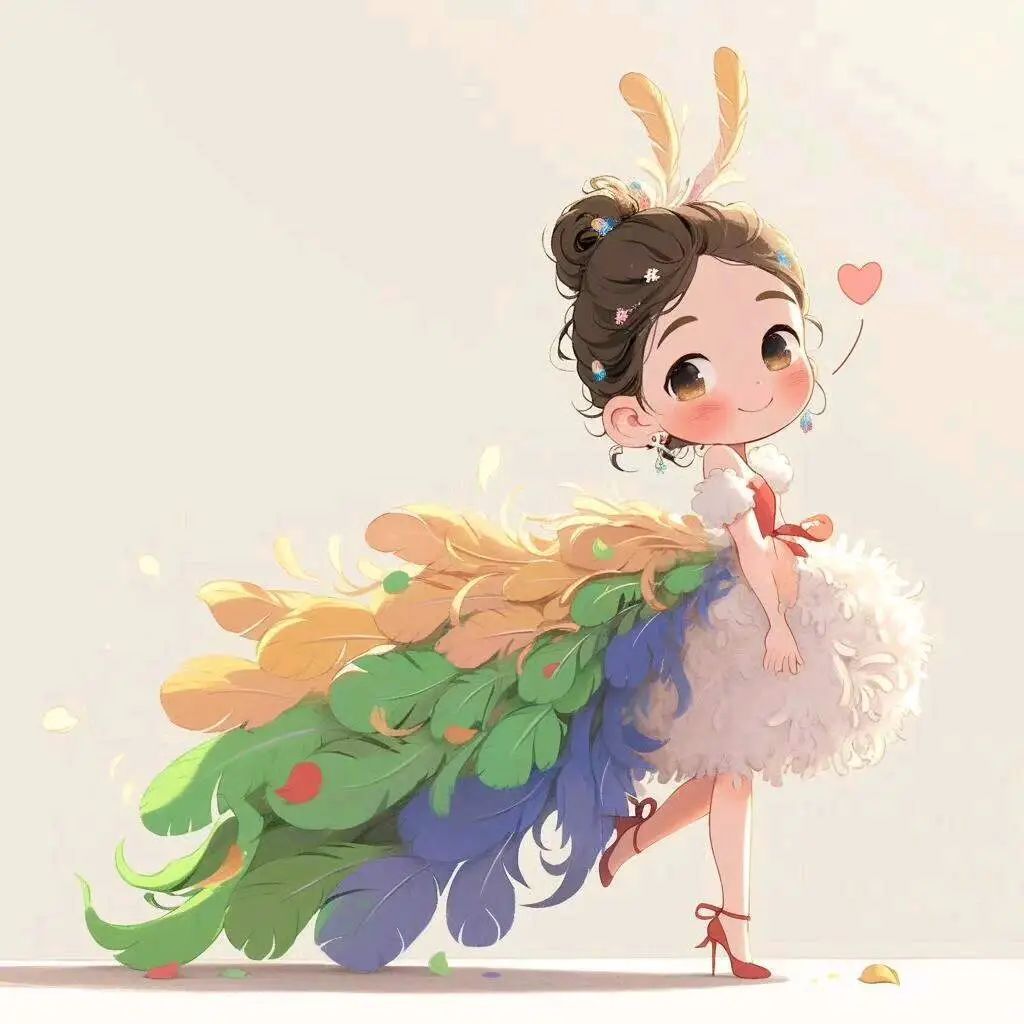 孔雀小仙子头像 - 炫图天下