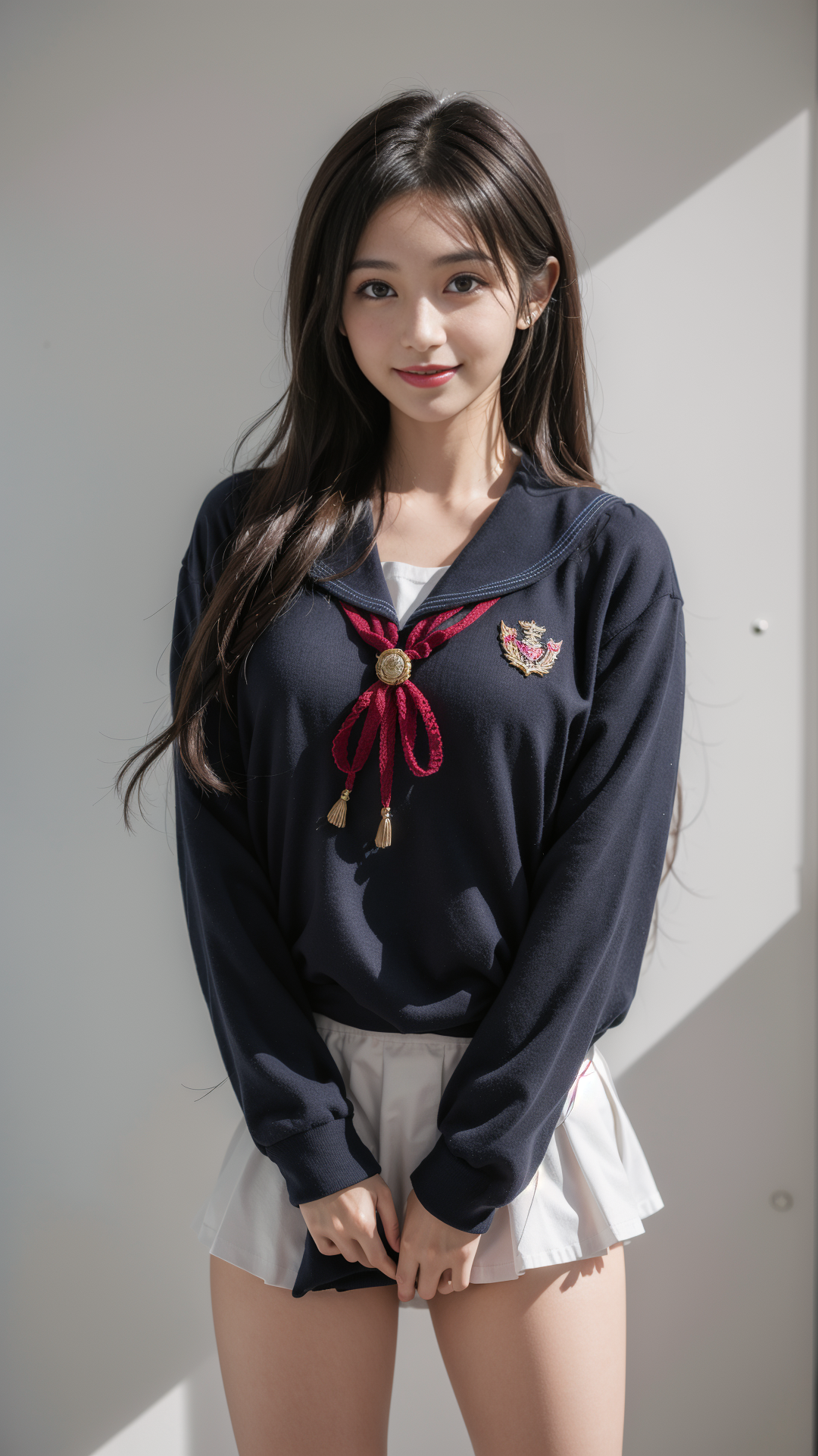 AI美女 | 校园教室内 身材苗条 青春阳光的校服女孩 - 炫图天下