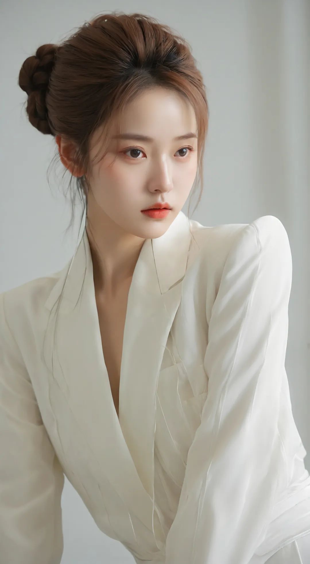 洁白爵士服清纯少女高清壁纸 - 炫图天下