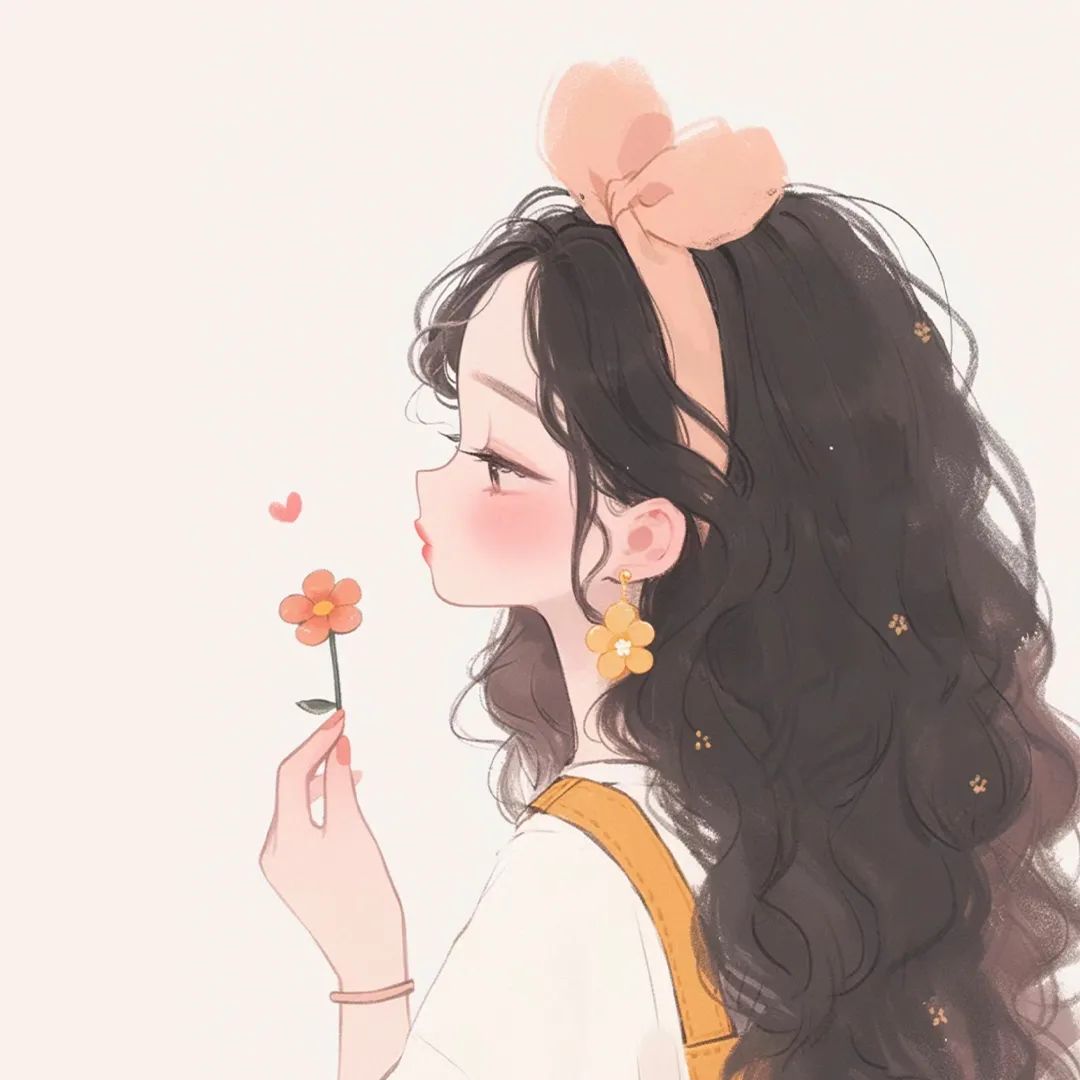 花与少女唯美头像 - 炫图天下