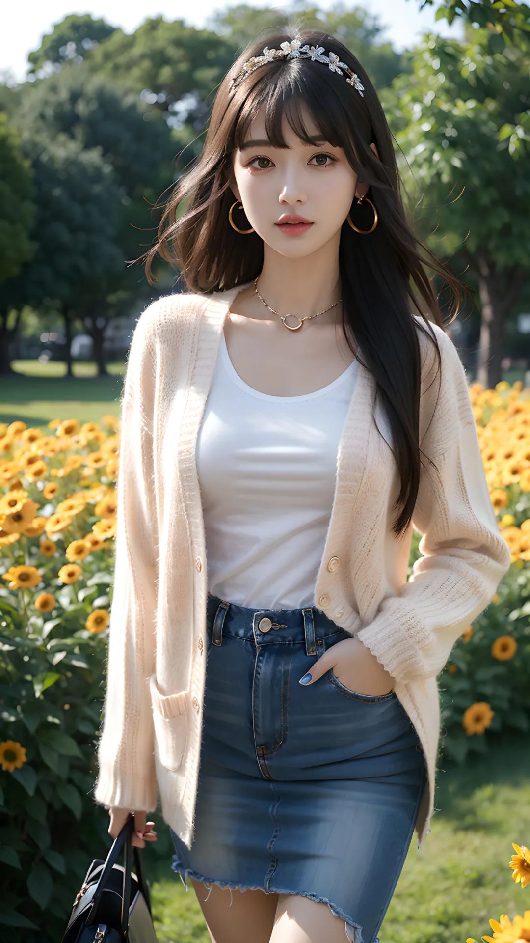 极致清纯牛仔裙美女写真 - 炫图天下