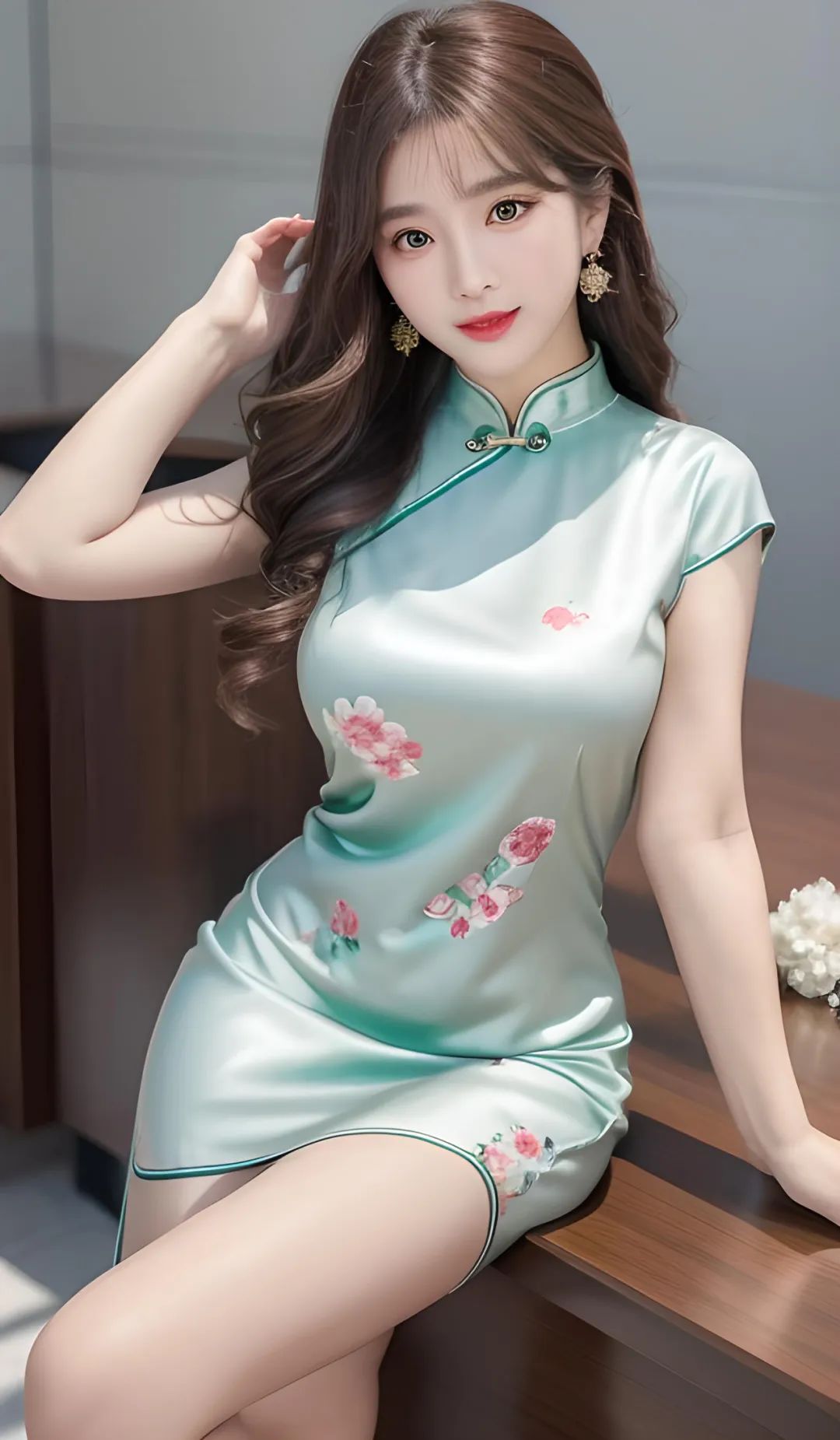 旗袍美女 绝佳容颜 极品身材：废话是人际关系的第一句 - 炫图天下