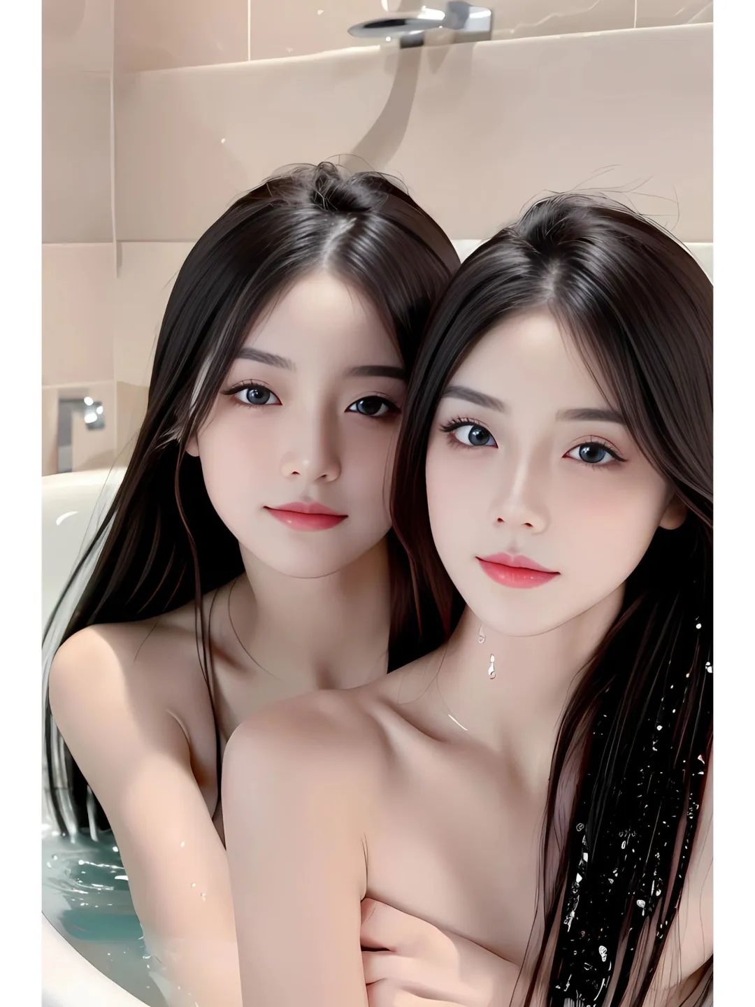 倾城之姿：ai清纯甜美双胞胎姐妹花，你喜欢哪一个 - 炫图天下