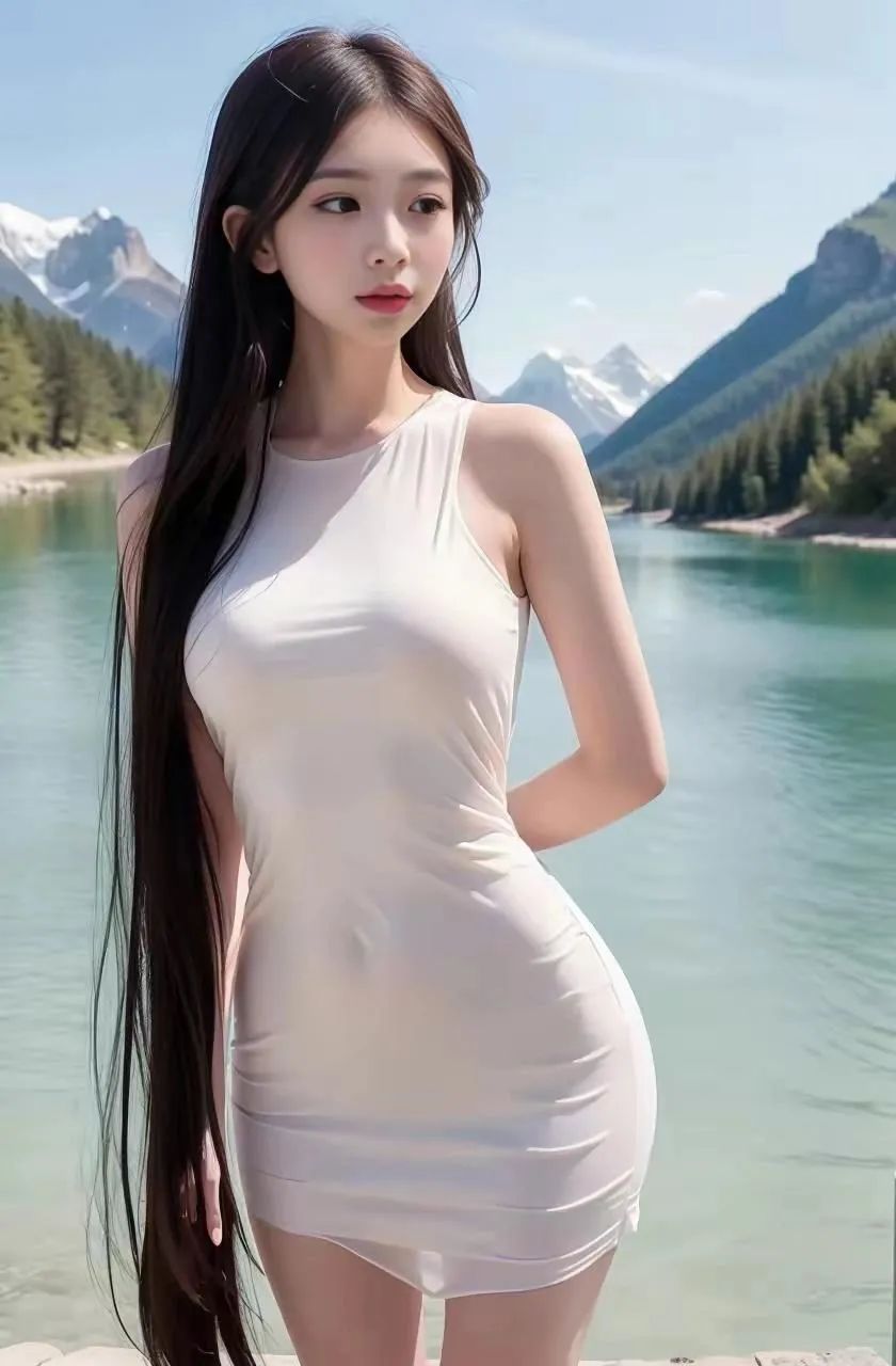 ai少女：湖光山色，清纯唯美的靓丽佳人 - 炫图天下