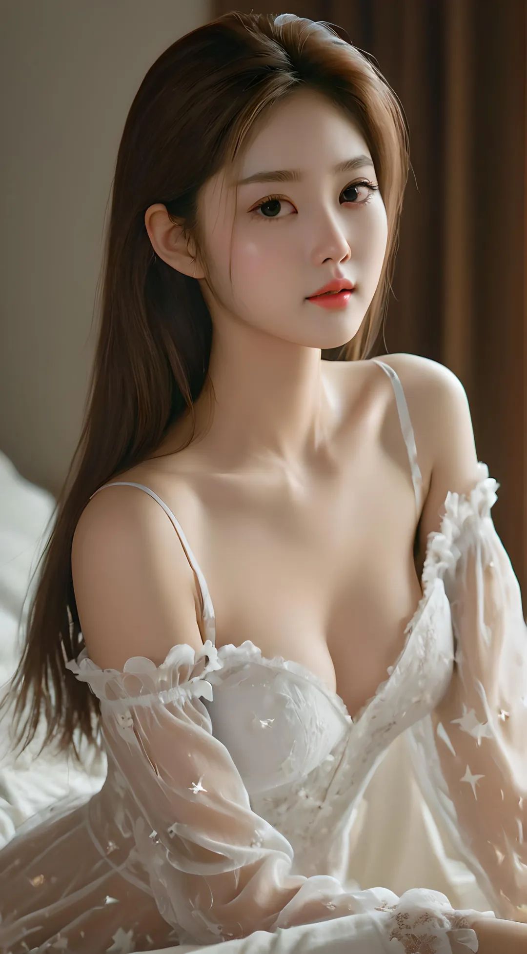清纯初恋般纯欲碎花睡裙美女高清壁纸 - 炫图天下