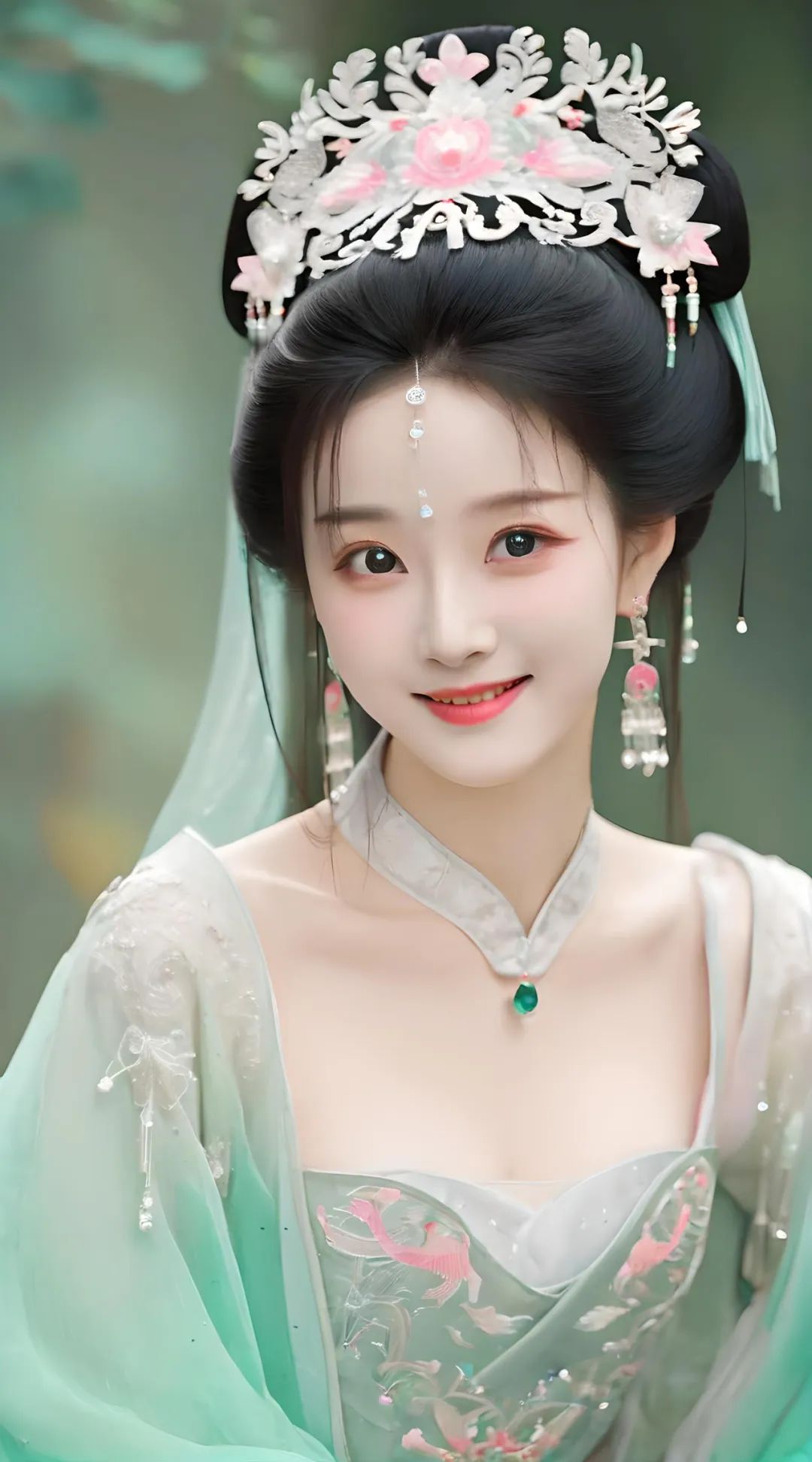 AI汉服美女 | 刺绣薄纱 端庄雅致：不要为打翻的牛奶哭泣 - 炫图天下