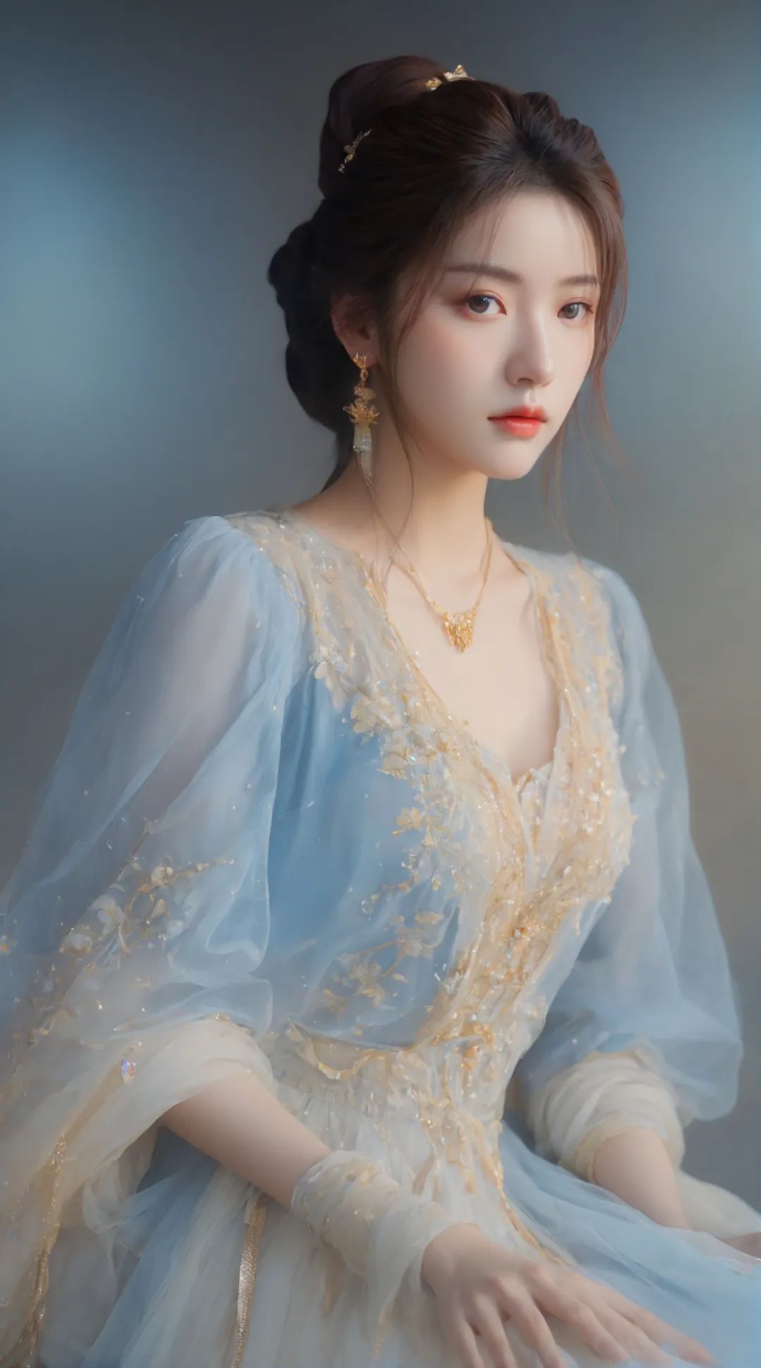 绝美纱裙优雅美女高清壁纸 - 炫图天下