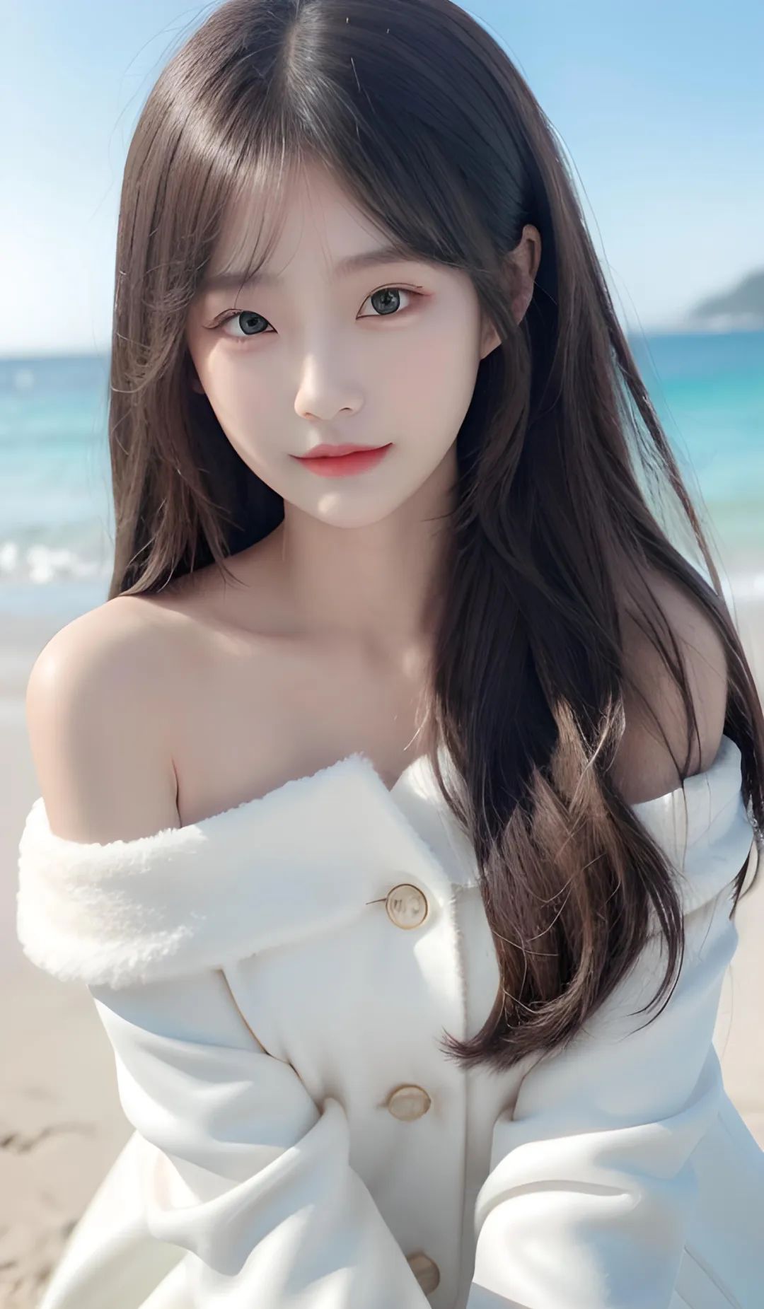 海边美女，丰满动人：学会控制自己的情绪 - 炫图天下