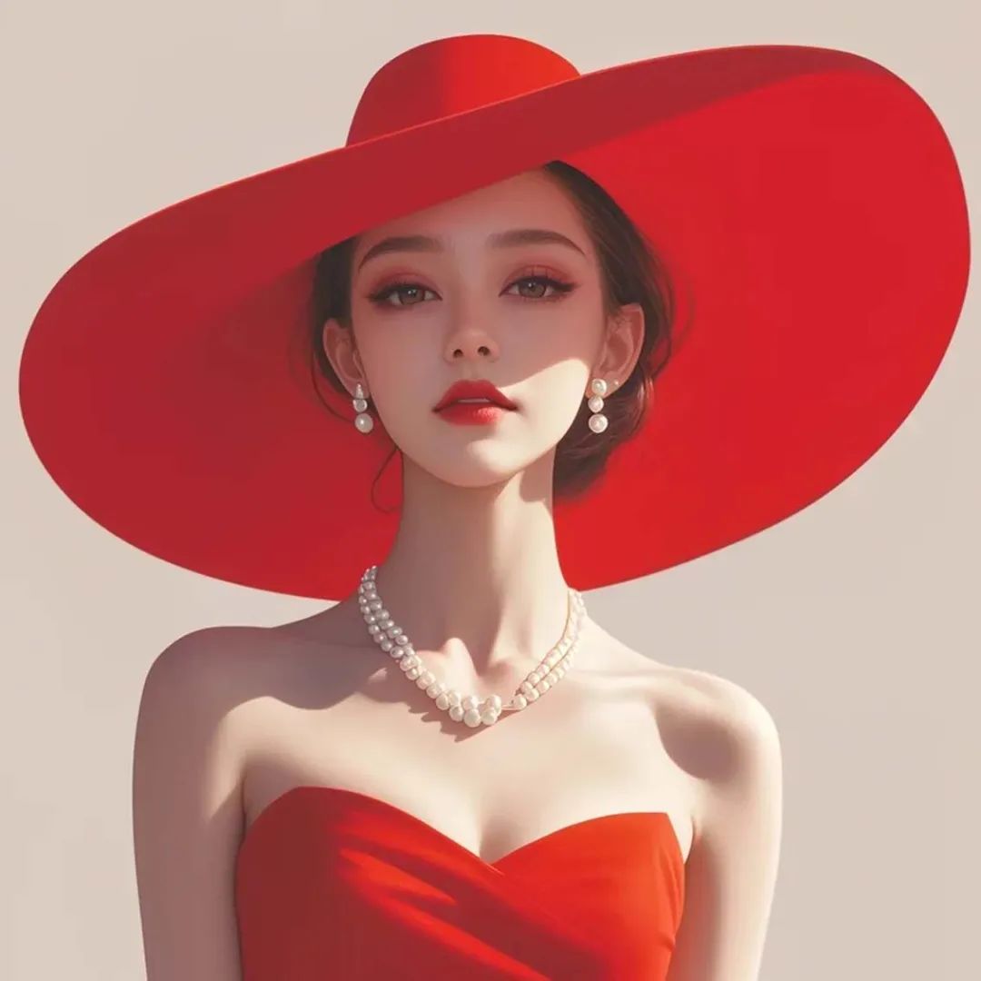 仙姿玉色戴帽子女神头像 - 炫图天下