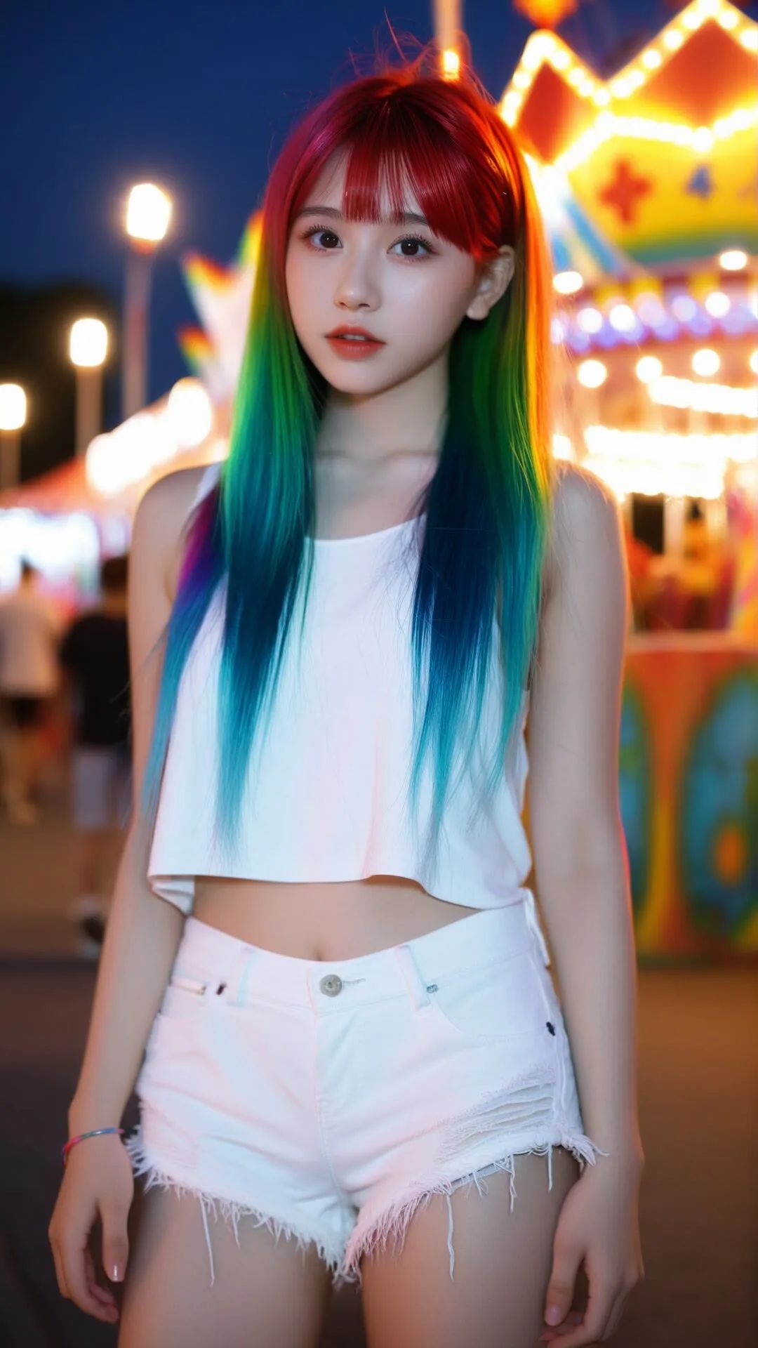 灯火阑珊处的都市少女，时髦的很 - 炫图天下