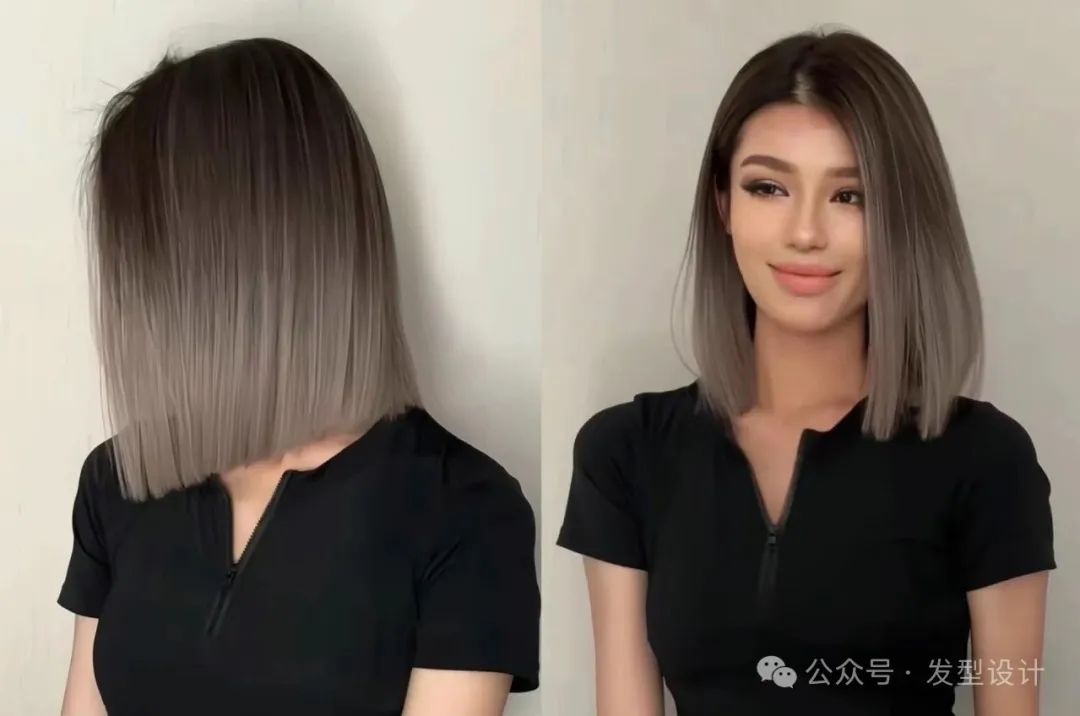 齐肩短发 渐变之色 - 炫图天下