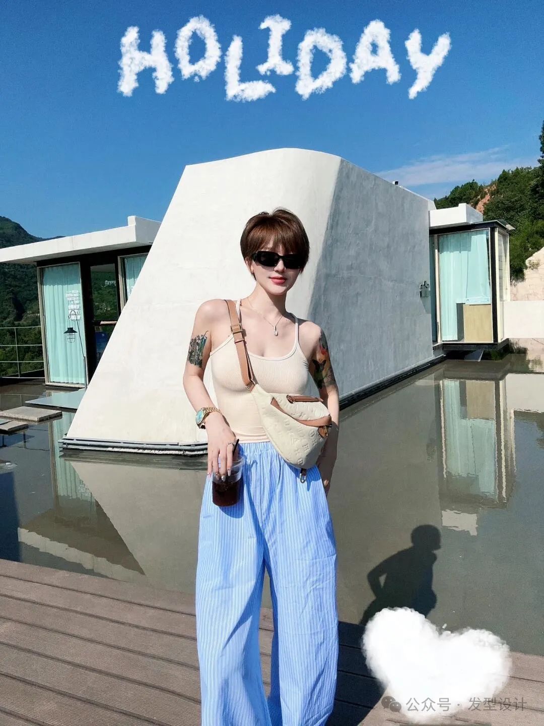 《夏日，超短发性感美女的旅游风情时刻》 - 炫图天下