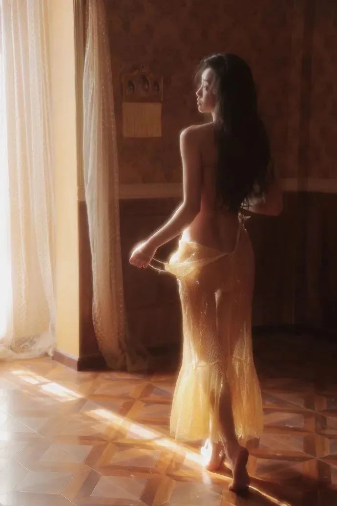 写真｜金色长裙的魅力女人 - 炫图天下