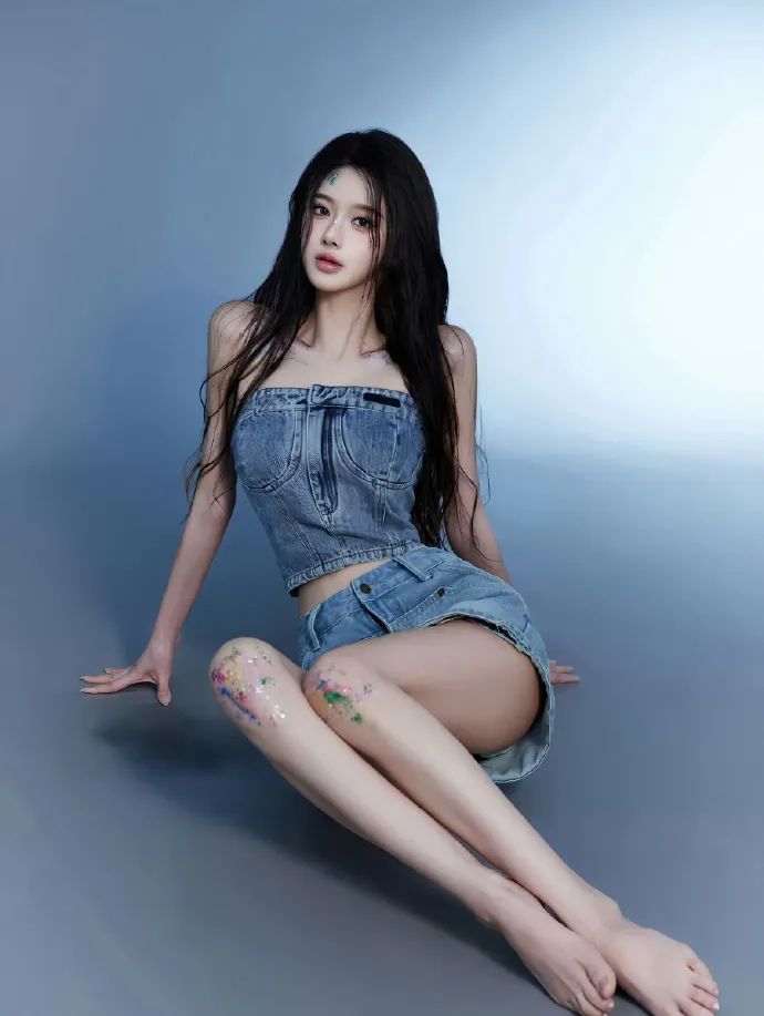 网红模特沈一诺，牛仔套装，前凸后翘，极品长腿，谁看了不迷糊？ - 炫图天下