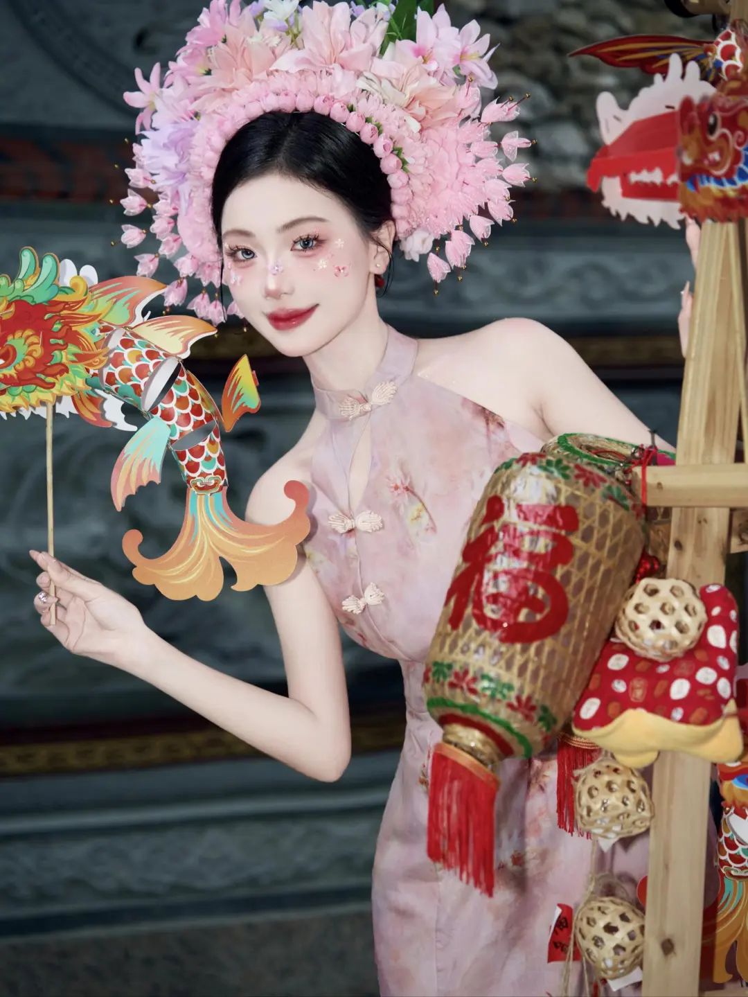 美女壁纸丨国风簪花少女写真 - 炫图天下