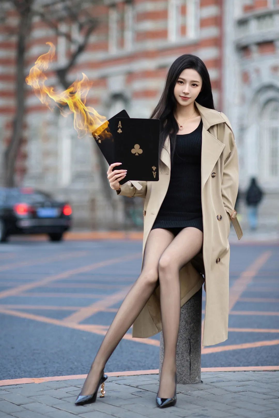 美女嫩模街拍，黑丝、长腿、美足，太绝了 - 炫图天下