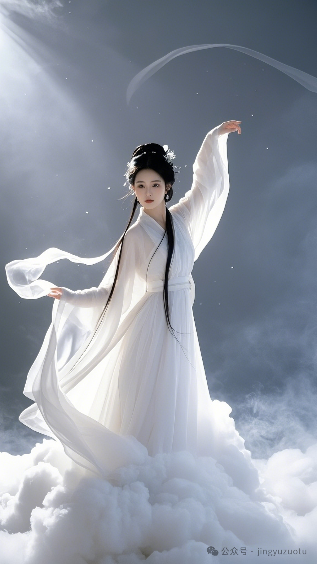 手机高清壁纸丨古风美女，水下飞天，舞步轻盈 - 炫图天下