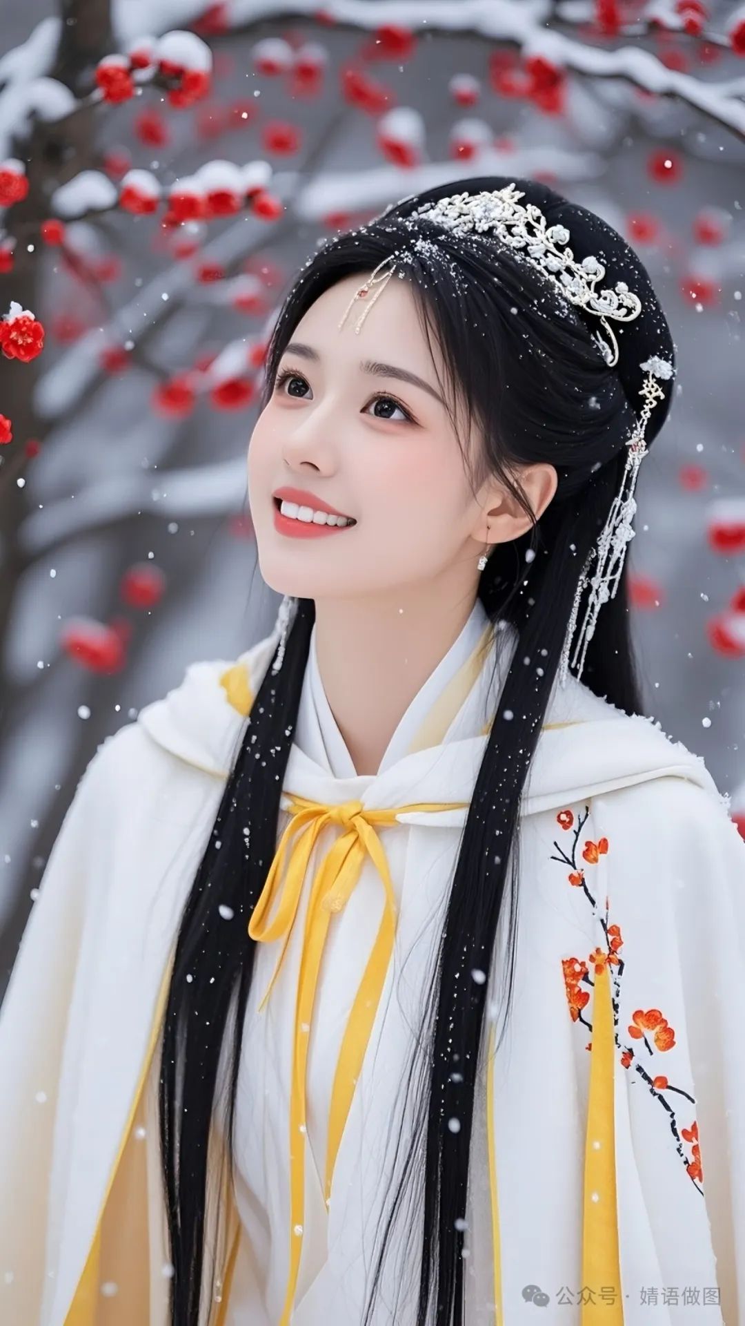 手机高清壁纸丨梅花仙子起相思，望雪待良人 - 炫图天下