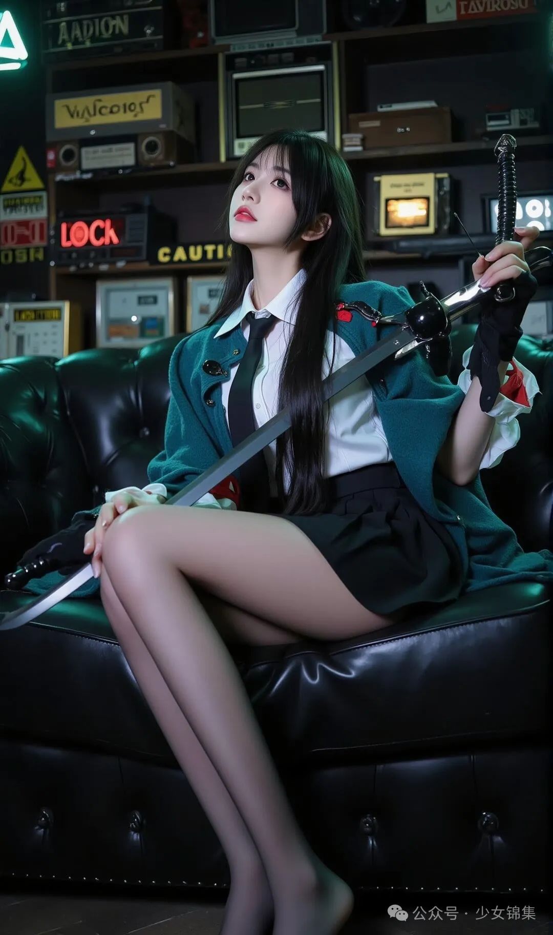 美图壁纸欣赏，黑丝少女 - 炫图天下