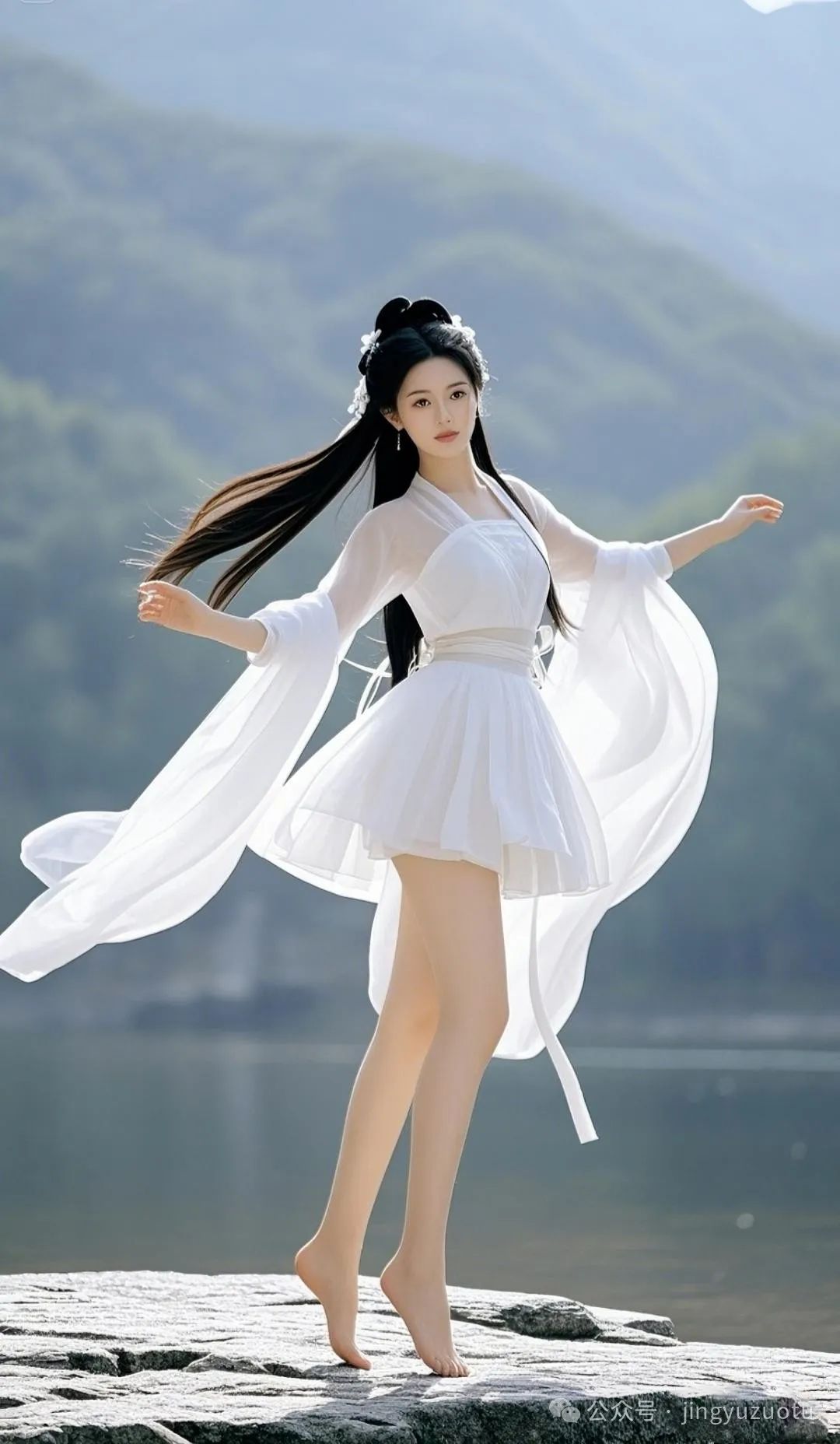 手机高清壁纸丨古风美女，曼妙身姿，翩若惊鸿，轻盈优美 - 炫图天下