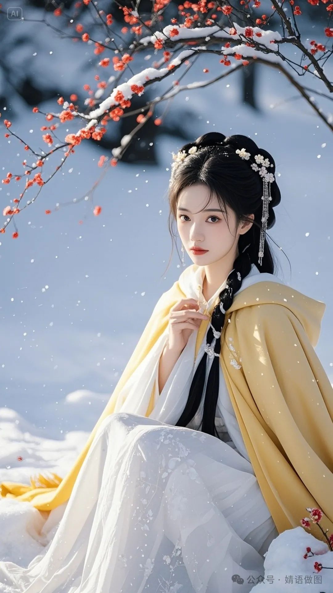 手机高清壁纸丨小雪很美，景色宜人 - 炫图天下