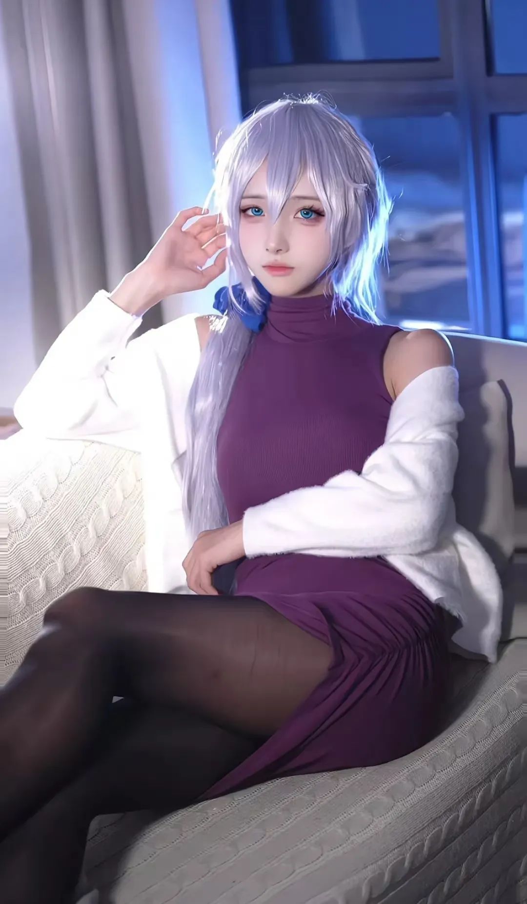未亡人雪女cos：黑丝大长腿的小姐姐，造型太好看了 - 炫图天下