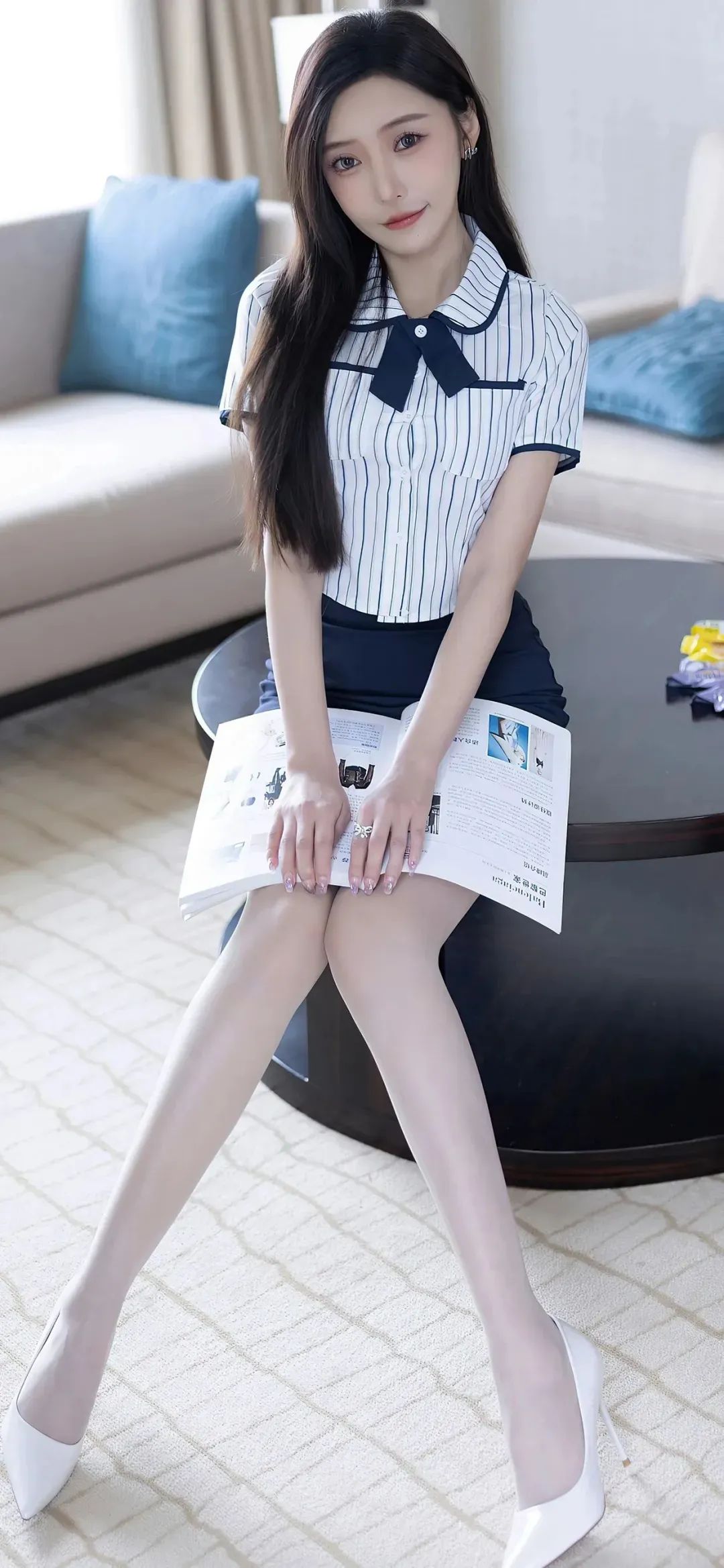 颜值cos：私人女秘书，绝美白丝大长腿太好看了 - 炫图天下